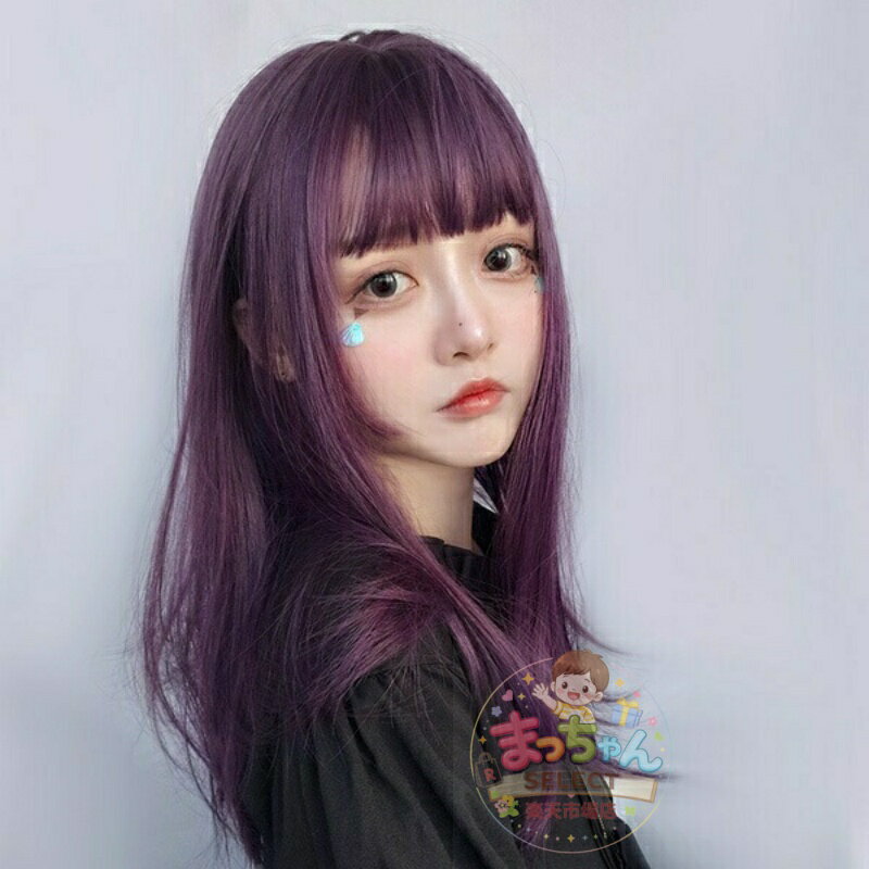 乐天商城 - ウィッグ ロリータ風 日常可 lolita 原宿風 かつら パープル 前髪 つけ毛 レディース コスプレ用 コスプレウィッグ ハロウィン 耐熱 ウィッグ コスチューム ロング 小顔効果抜群 可愛い かわいい 仮装 大人用 dm028t2t2n1