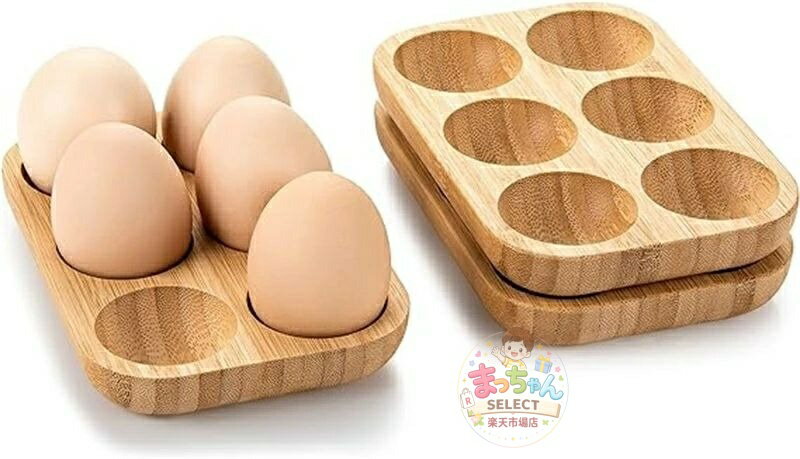 Kitchen Fancy Goods - 卵ホルダー エッグスタンド 木製エッグラック 卵ボックス 卵収納トレイ 木製 ポータブル 卵入れ 卵ター