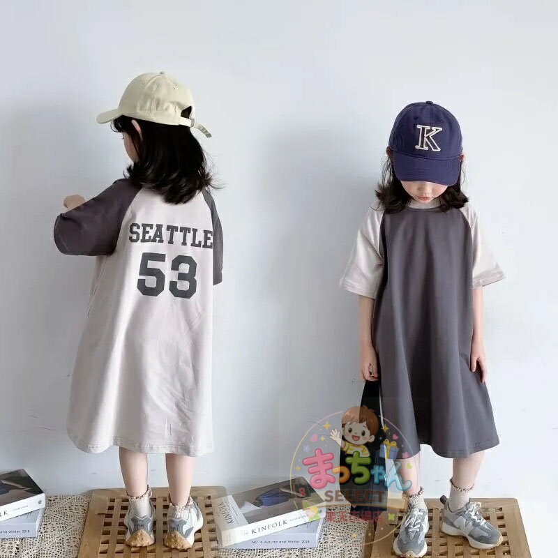 乐天商城 - ワンピース キッズ ベビー 半袖 春 夏 ベビー服 tシャツワンピース 綿 女の子 子ども服 ジュニア 赤ちゃん 90cm 100cm 110cm 120cm 130cm 子供服 ロングワンピース おしゃれ 可愛い 誕生日 プレゼント 入学 入園 幼稚園 小学生 ナチュラル お出かけ