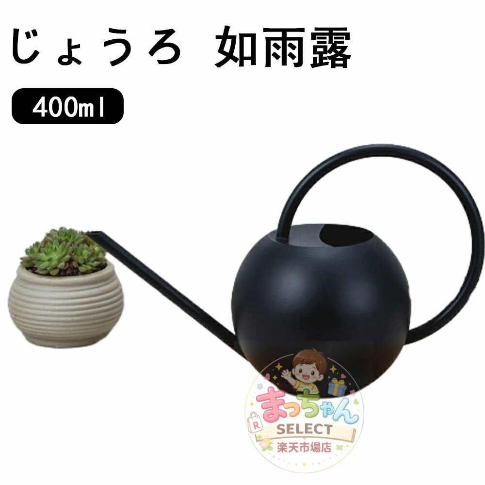 Rakuten - じょうろ 水差し おしゃれ ジョウロ 400ml ステンレス 水さし 長い注ぎ口 如雨露 園芸 高級感 小型 丸形 かわいい 散水 観葉植物 園芸用 鉢植え 家庭用 室内 散水用具 持ち運びやすい 水やり 屋外 室内 庭園