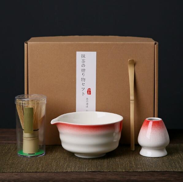 抹茶セット 4点セット 抹茶碗 茶筅 茶杓 茶さじ付き 初心者入門用 茶道お点前セット 敬老の日 母の日 父の日 クリスマス 誕生日 ギフト プレゼント