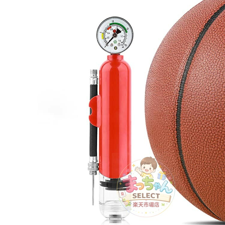 まっちゃんSELECT楽天市場店のボールポンプ 小型 機能性 コンパクト バスケ サッカーボール バレーボール 空気入れ 小さい ハンドポンプ シンプル 操作簡単 空気圧をチェックできる 空気圧計付ポンプ 気圧計測 軽量 安い 空気針2本 携帯性 風船 予備用針付 ボール専用ポンプ｜アングル2