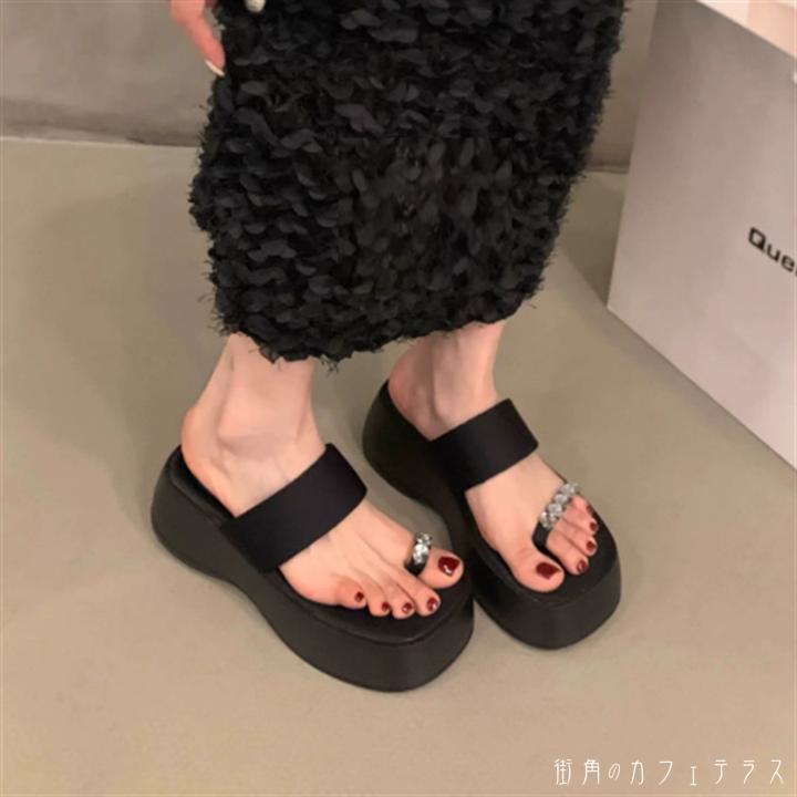 樂天商城 - シューズ 靴 サンダル 厚底 丸トゥ ラウンドトゥ 装飾 ビジュー 可愛い 大人可愛い きれいめ シンプル カジュアル コンサバ 華やか 大人 上品 おしゃれ お洒落 こなれ感 高見え 高級感 ガーリー 無地 夏 10代 20代 30代 40代 レディース 女性 ママ お出かけ 休日
