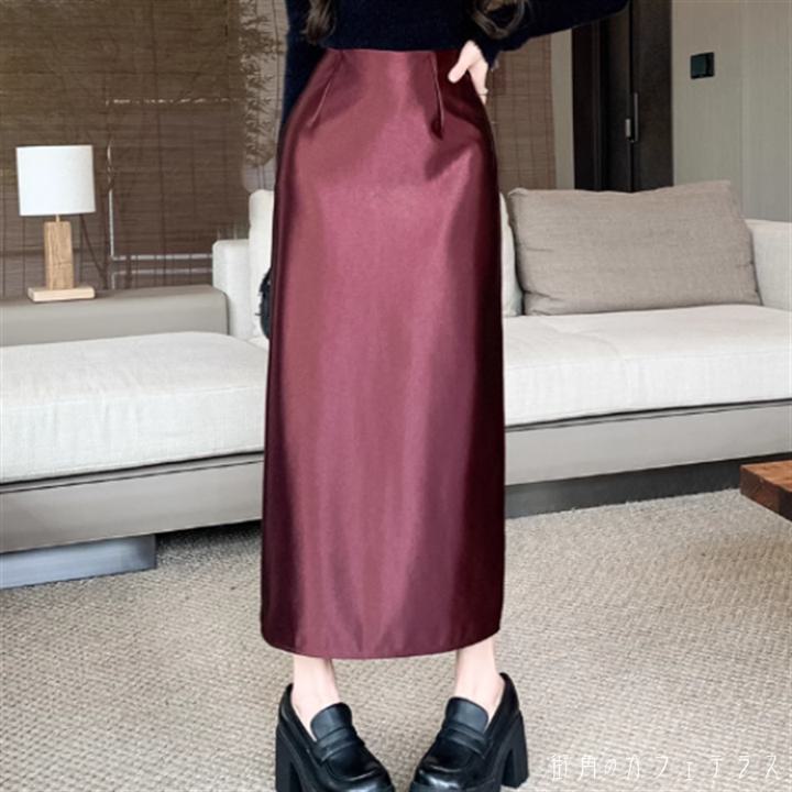 樂天商城 - スカート 2色 ロングスカート ペンシル Iライン ストレート ロング マキシ ハイウエスト 薄手生地 かわいい 大人可愛い 大人女子 こなれ感 シンプル カジュアル 大人 上品 おしゃれ お洒落 ラフ コンサバ エレガント 無地 春 夏 20代 30代 40代 レディース 女性 デート