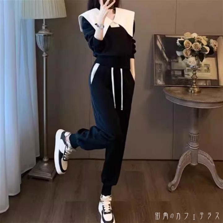 パジャマ ルームウェア トップス ボトム パンツ セーラー服 制服風 部屋着レディース ロング マキ