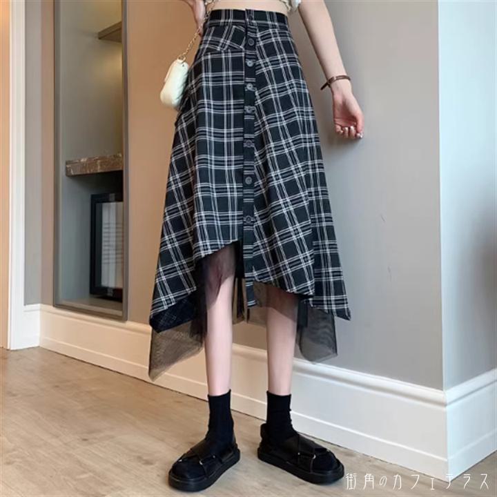 樂天商城 - スカート 2色 ロングスカート アシンメトリー Aライン フレア ロング ミモレ 異素材切り替え ドッキング 透け感 シースルー 薄手生地 かわいい 大人可愛い 大人女子 こなれ感 シンプル カジュアル 大人 上品 おしゃれ お洒落 ラフ コンサバ エレガント ガーリー シック 無地
