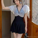 水着 ビキニ スイムウェア20代 ワンピース Vネック パッド付き 半袖 レース 切り替えデザイン ドッキング 透け感 シースルー かわいい 大人可愛い きれいめ シンプル カジュアル ナチュラル 華やか 大人 大人っぽい おしゃれ 主役級 女っぽ フェミニン ガーリー 個性的 夏 海