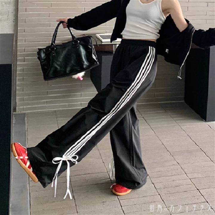 樂天商城 - パンツ ボトムス ジャージ フレア Aライン ロング マキシ 薄手生地 かわいい 大人可愛い 大人女子 綺麗 シンプル カジュアル おしゃれ お洒落 こなれ感 ラフ コンサバ 着痩せ ストライプ 夏 20代 30代 40代 レディース 女性用 ママ お出かけ 休日 着回し 普段使い