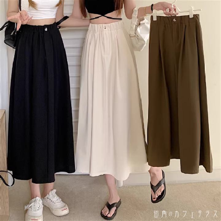 樂天商城 - スカート 3色 ロングスカート ロング アンクル丈 マキシ丈 フレア Aライン シンプル 薄手 かわいい 大人可愛い きれいめ カジュアル 大人 上品 おしゃれ お洒落 こなれ感 コンサバ系 ラフ 抜け感 モード系 レディライク 無地 夏 誕生日会 20代 30代 40代 レディース 女性用