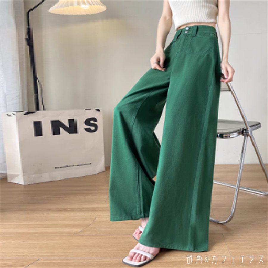 パンツ ガウチョパンツ ワイドパンツ フレアパンツ フレア Aライン ボトムス ロング マキシ ポケット 薄手生地 かわいい 大人可愛い 大人女子 綺麗 シンプル カジュアル 大人 おしゃれ お洒落 こなれ感 ラフ コンサバ 着痩せ レディライク ヘルシー 無地 夏 20代 30代 40代のサムネイル