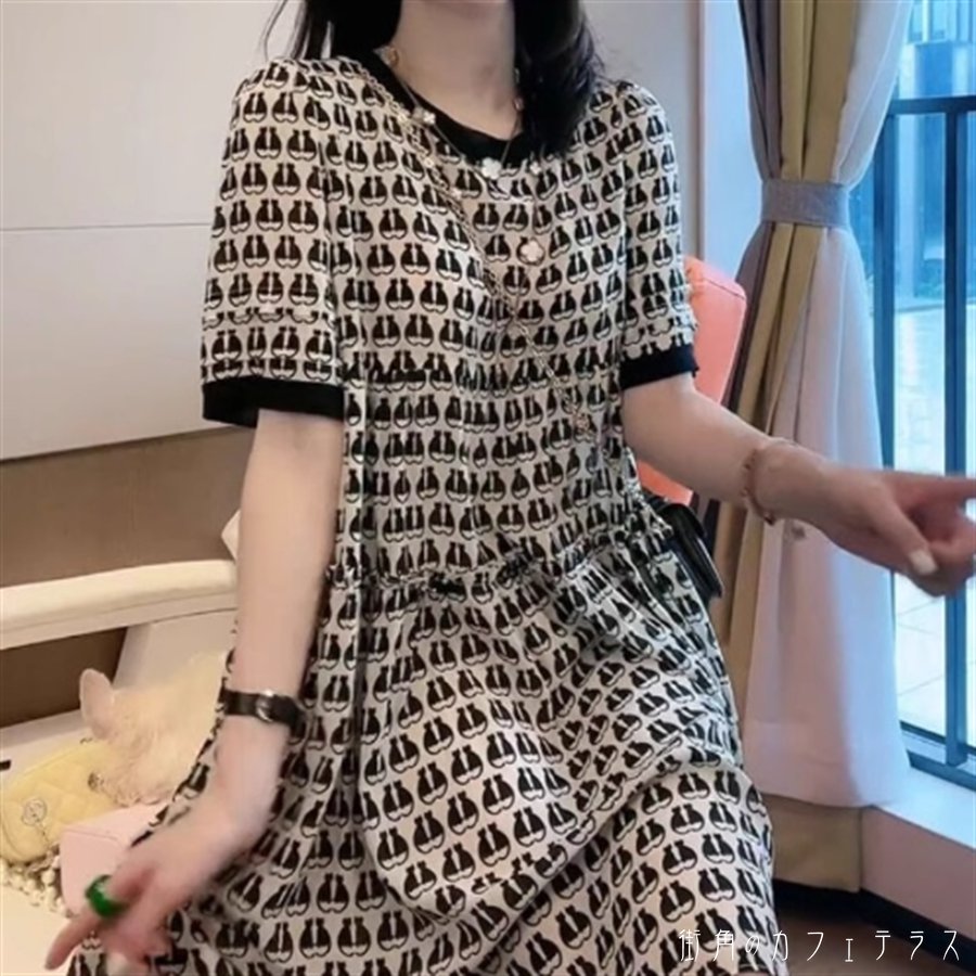 ワンピース ロングワンピ ロング マキシ 半袖 Uネック Aライン フレア 薄手生地 可愛い 大人可愛い きれいめ シンプル カジュアル シック コンサバ 華やか 大人 上品 おしゃれ お洒落 主役級 こなれ感 高見え 柄 秋 レディース 女性用 ママ 20代 30代 40代 デート お出かけ