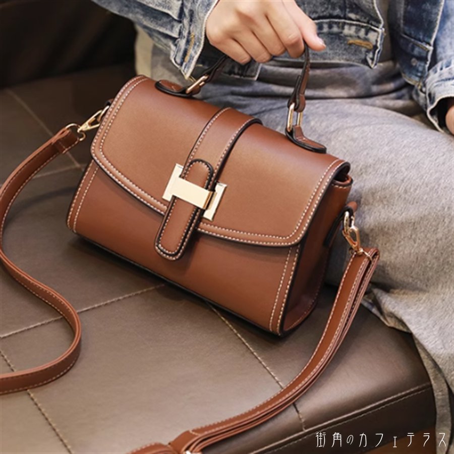 樂天商城 - バッグ 3色 ショルダーバッグ 小さめ ストラップ 斜め掛け ポケット マチ付き 肩掛け PU レザー 内ポケット エレガント 可愛い 大人可愛い きれいめ シンプル カジュアル シック コンサバ 華やか 大人 上品 おしゃれ お洒落 レトロ 主役級 こなれ感 無地 春 夏 秋 冬