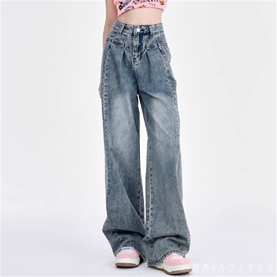 パンツ 2色 デニムパンツ ワイドパンツ フレア Aライン ボトムス ロング マキシ ポケット ハイウエスト ブルーデニム 薄手生地 かわいい 大人可愛い 大人女子 綺麗 シンプル カジュアル 大人 おしゃれ お洒落 こなれ感 ラフ コンサバ 着痩せ ヘルシー 無地 春 夏 秋