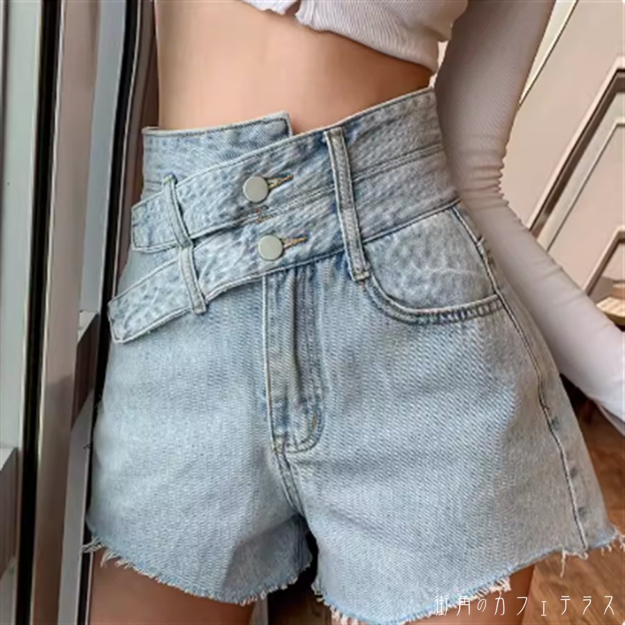 パンツ 2色 デニムパンツ ショートパンツ ボトムス ポケット 薄手生地 かわいい 大人可愛い 大人女子 綺麗 シンプル カジュアル 大人 おしゃれ お洒落 こなれ感 ラフ コンサバ 着痩せ ヘルシー 無地 夏 20代 30代 40代 レディース 女性用 ママ デート お出かけ 女子会 着回し