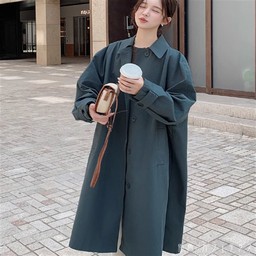 樂天商城 - アウター羽織り ロングコート チェスターコート ロング ミモレ丈 長袖 Vネック フレア Aライン ボタン 薄手生地 かわいい 大人可愛い 綺麗 シンプル カジュアル 大人 上品 おしゃれ お洒落 大人女子 こなれ感 コンサバ 定番アイテム 体型カバー 無地 秋 女性 レディース ママ
