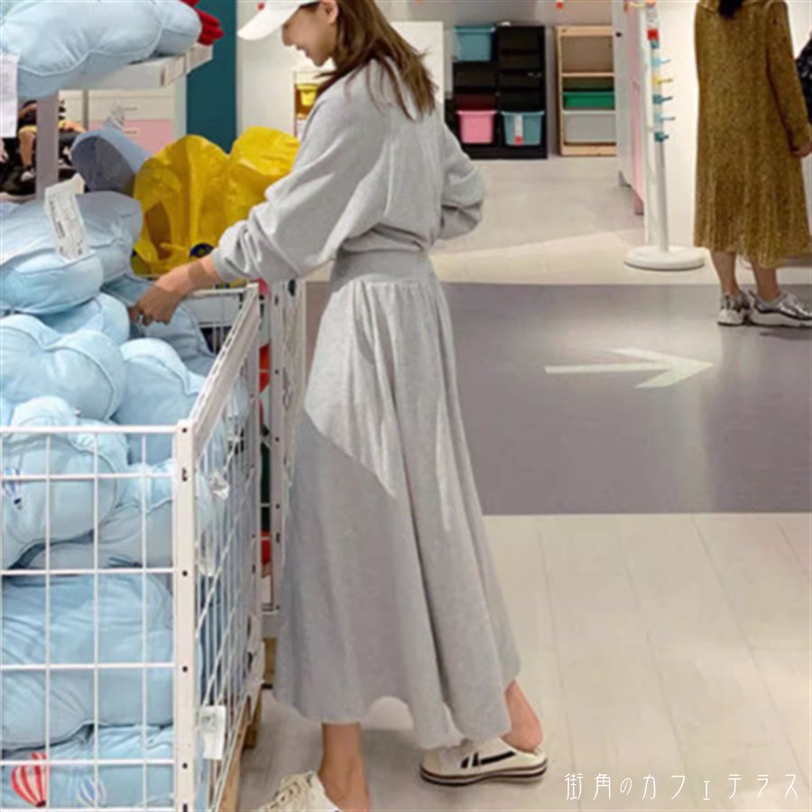 樂天商城 - ワンピース ロングワンピ 2色 ロング マキシ 長袖 ハイネック Aライン フレア ポケット 通気性 伸縮性 可愛い 大人可愛い きれいめ シンプル カジュアル コンサバ 華やか 大人 おしゃれ お洒落 主役級 こなれ感 高見え 無地 春 夏 秋 冬 オールシーズン シーズンレス