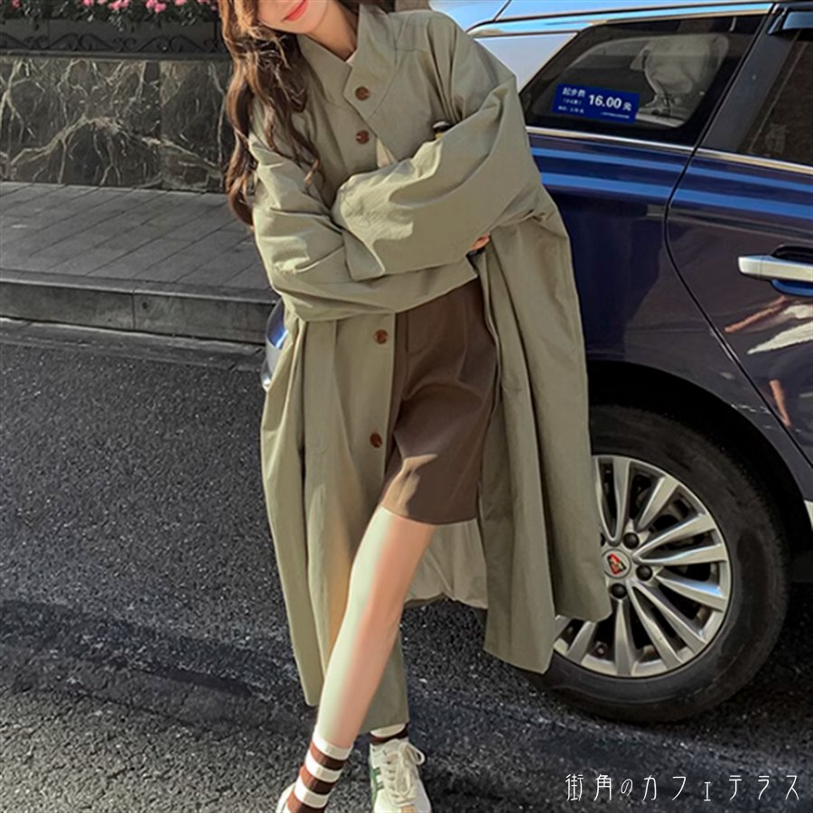 アウター羽織り ロングコート チェスターコート ロング マキシ丈 長袖 Vネック 襟付き フレア Aライン ポケット アースカラー 薄手生地 かわいい 大人可愛い 綺麗 シンプル カジュアル 大人 上品 おしゃれ お洒落 大人女子 こなれ感 コンサバ 定番アイテム 体型カバー