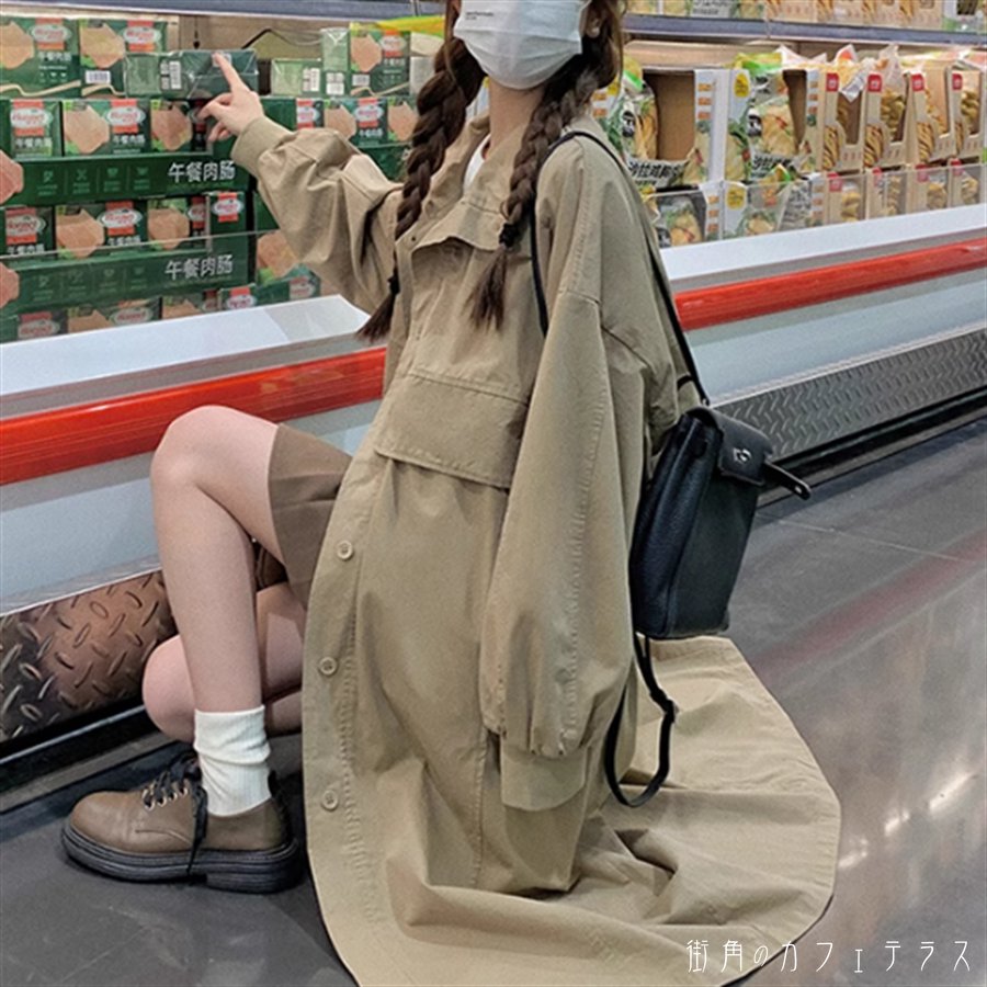 トレンチコート チェスターコート アウター 羽織り ロング マキシ丈 長袖 Vネック フレア Aライン ボタン ポケット ニュアンスカラー ヌーディーカラ- 秋カラー くすみカラー 薄手生地 かわいい 大人可愛い 綺麗 シンプル カジュアル 大人 上品 おしゃれ お洒落 大人女子