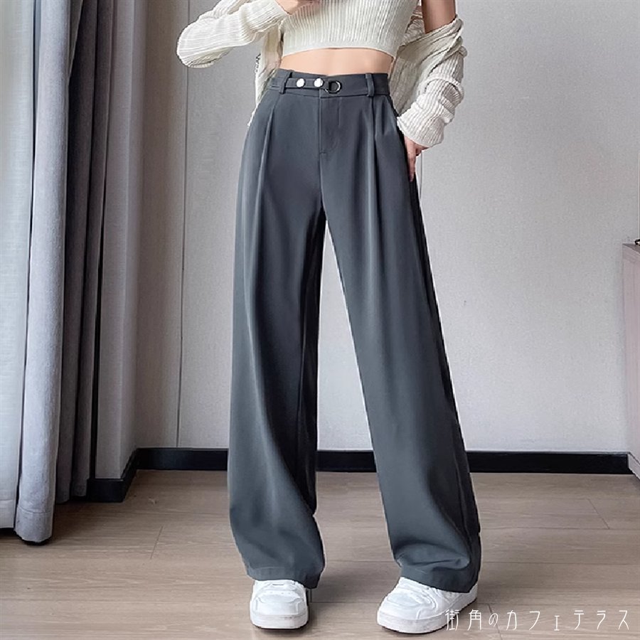 樂天商城 - ワイドパンツ 2色 フレア Aライン ガウチョ ボトム ロング マキシ ポケット 伸縮性 ウエストゴム かわいい 大人可愛い 大人女子 綺麗 シンプル カジュアル 大人 おしゃれ お洒落 こなれ感 ラフ コンサバ 着痩せ ヘルシー 無地 秋 20代 30代 40代 レディース 女性用 ママ
