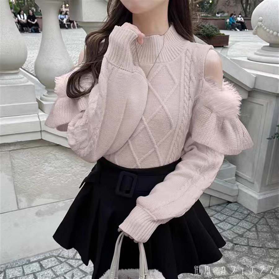 セータートップス4色ロング丈フリー...