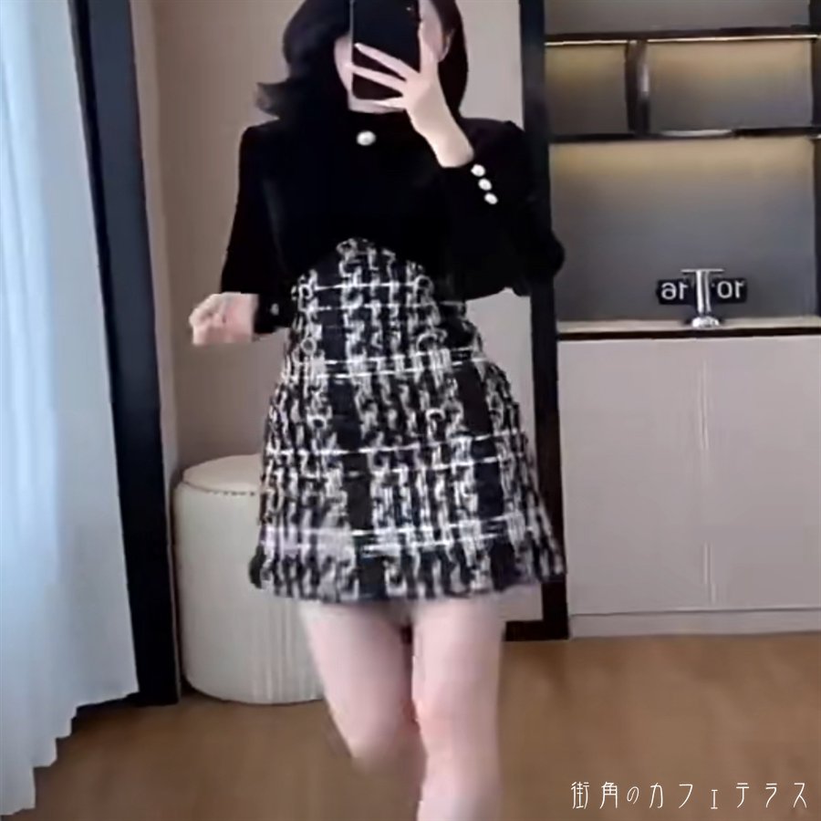 ミニドレス 衣装 ミニ 長袖 エレガント 可愛い 大人可愛い きれいめ シンプル カジュアル シック コンサバ 華やか 大人 上品 おしゃれ お洒落 主役級 こなれ感 高見え 高級感 フェミニン 無地 千鳥格子 冬 20代 30代 40代 レディース 女性用 お出かけ 女子会 お呼ばれ 休日