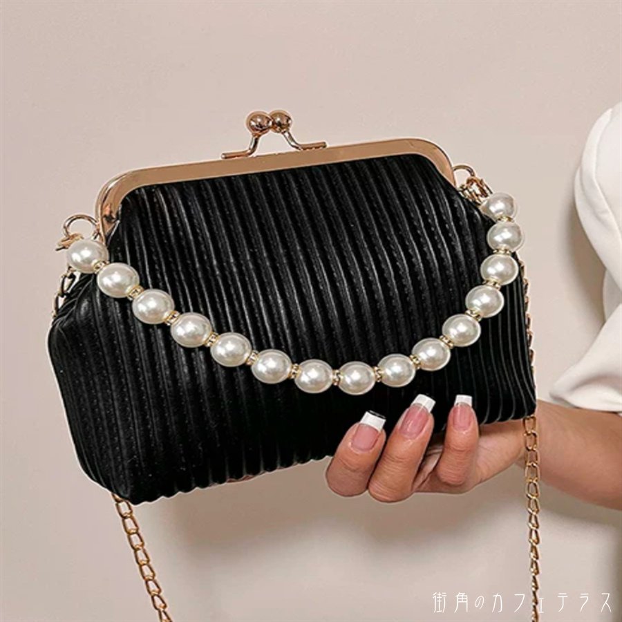 ハンドバッグがま口4色コンパクトマ...