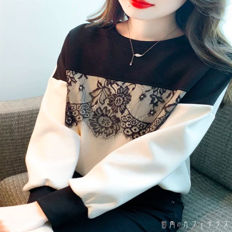 デート セーター トップス 大きい ゆったり ゆる 長袖 Uネック Aライン フレア プルオーバー レース かわいい 大人可愛い 大人女子 こなれ感 シンプル カジュアル 大人 上品 おしゃれ お洒落 ラフ コンサバ フェミニン シック お出かけ お茶会 女子会 休日 授業参観 冬 30代