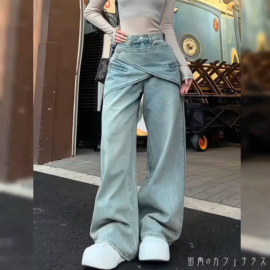 樂天商城 - デニムパンツ フレア Aライン ロング マキシ ファスナー 装飾 デニム 薄手生地 かわいい 大人可愛い 大人女子 綺麗 シンプル カジュアル 大人 おしゃれ お洒落 こなれ感 ラフ コンサバ 着痩せ レディライク ヘルシー 無地 春 夏 30代 40代 レディース 女性用 デート お出かけ