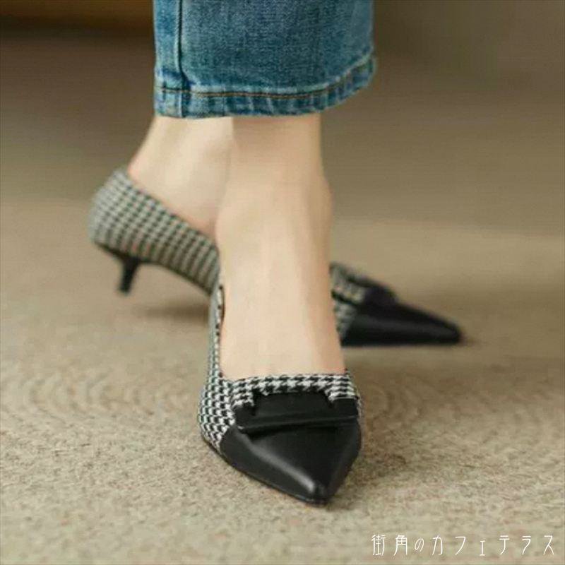 パンプス2色靴シューズピンヒールロ...