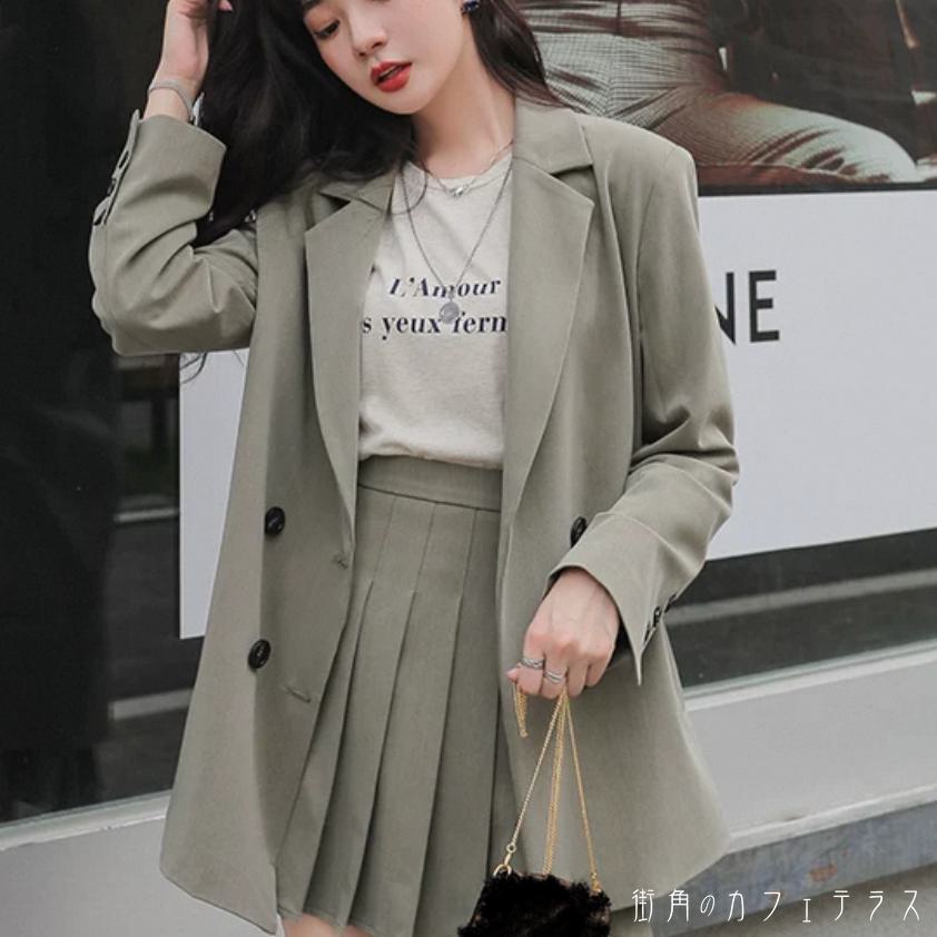 テーラードジャケット 2色 アウター 羽織り ロング 長袖 Vネック フレア Aライン ボタン ブラック 大人カラー かわいい 大人可愛い 綺麗 シンプル カジュアル 大人 上品 おしゃれ お洒落 大人女子 こなれ感 エレガント コンサバ 定番アイテム 体型カバー 無地 春 秋 女性