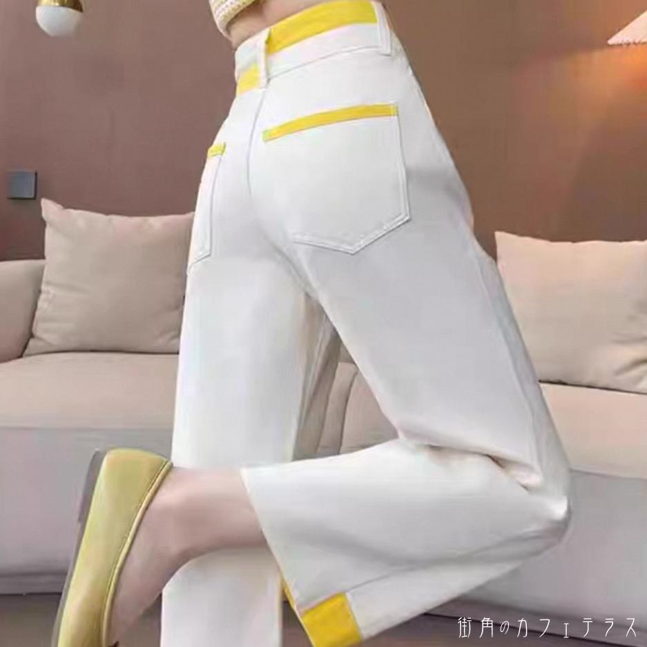デニムパンツ 2色 フレア Aライン ボトム ロング ポケット 薄手生地 かわいい 大人可愛い 大人女子 綺麗 シンプル カジュアル 大人 上品 おしゃれ お洒落 こなれ感 ラフ コンサバ 着痩せ レディライク 無地 夏 20代 30代 40代 レディース 女性用 デート お出かけ 女子会 machicafe-10024893 街角のカフェテラス 楽天市場店 サンプル画像3