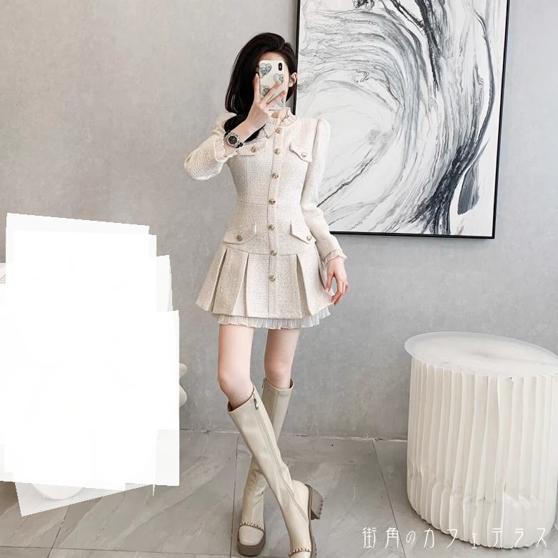 ミニドレス Aライン フレア プルオーバー 長袖 ハイネック ボタン エレガント 可愛い 大人可愛い きれいめ シンプル カジュアル シック コンサバ 華やか 大人 上品 おしゃれ お洒落 主役級 こなれ感 高見え 高級感 フェミニン 無地 キラキラ ラメ 春 10代 20代 レディース