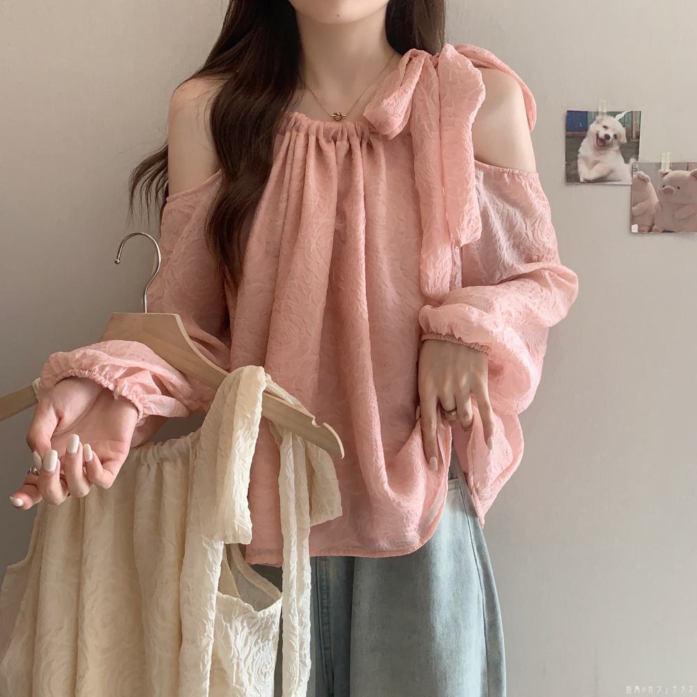 レディーストップスブラウスオープン...