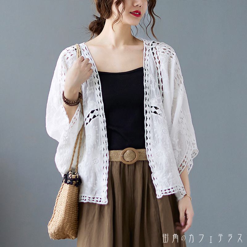 レディース アウター 羽織り 防寒 クーラー対策 紫外線対策 UV 重ね着 ゆったり 大きいフリーサイズ 体..