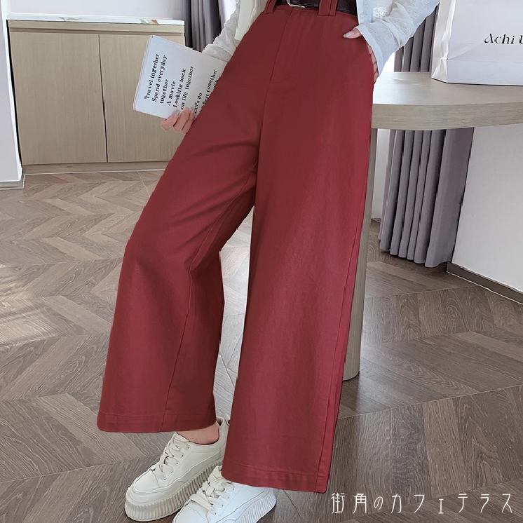 樂天商城 - ワイドパンツ 5色 フレア Aライン ガウチョ ボトム ロング マキシ 薄手生地 かわいい 大人可愛い 大人女子 シンプル カジュアル 大人 おしゃれ お洒落 こなれ感 ラフ コンサバ 着痩せ ヘルシー 無地 秋 30代 40代 レディース 女性用 ママ デート お出かけ