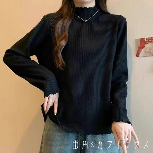 樂天商城 - セーター 3色 30代 40代 女性用 レディース ママ トップス ゆったり 長袖 ハイネック Aライン フレア プルオーバー ニット 厚手生地 防寒 あったか 温かい 無地 かわいい 大人可愛い 大人女子 こなれ感 シンプル カジュアル 大人 上品 おしゃれ お洒落 ラフ