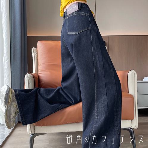 樂天商城 - デニムパンツ ワイドパンツ 2色 フレア Aライン ボトム ロング ポケット ファスナー デニム かわいい 大人可愛い 大人女子 綺麗 シンプル カジュアル 大人 おしゃれ こなれ感 ラフ コンサバ 着痩せ ヘルシー 無地 秋 30代 40代 レディース 女性用 デート