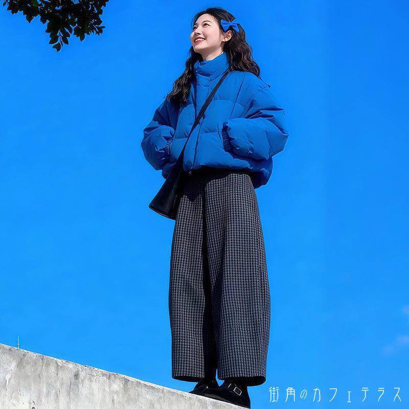 樂天商城 - レディース アウター 防寒 羽織り ジャケット コート クルーネック シンプル カジュアル きれいめ 大人かわいい 体型カバー 二の腕カバー スタイルアップ こなれ感 抜け感 キュート ミドル丈 ミディアム丈 長袖 ブルー 20代 30代 40代 通勤 通学 オフィス お出掛け 女子会