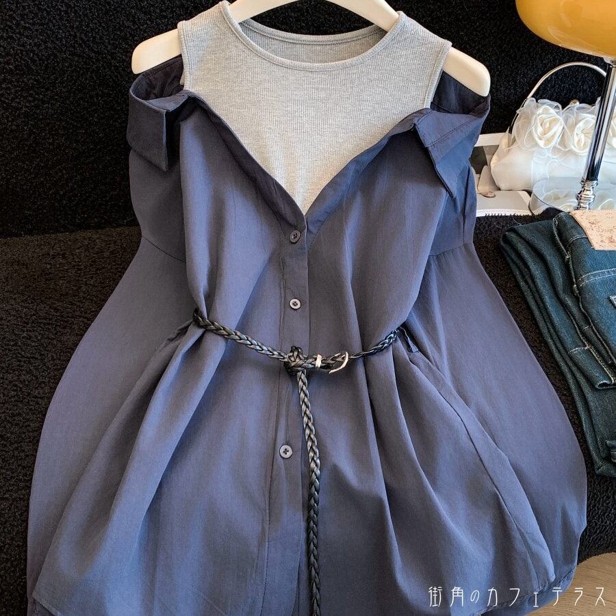 レディーストップスカットソーシャツ...