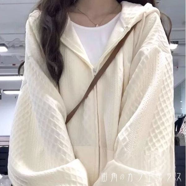 樂天商城 - レディース アウター 防寒 羽織り ジャケット クルーネック シンプル カジュアル きれいめ 大人かわいい 体型カバー 二の腕カバー スタイルアップ こなれ感 抜け感 キュート 長袖 アイボリー ブラック 20代 30代 40代 通勤 通学 オフィス お出掛け 女子会 お呼ばれ 春夏