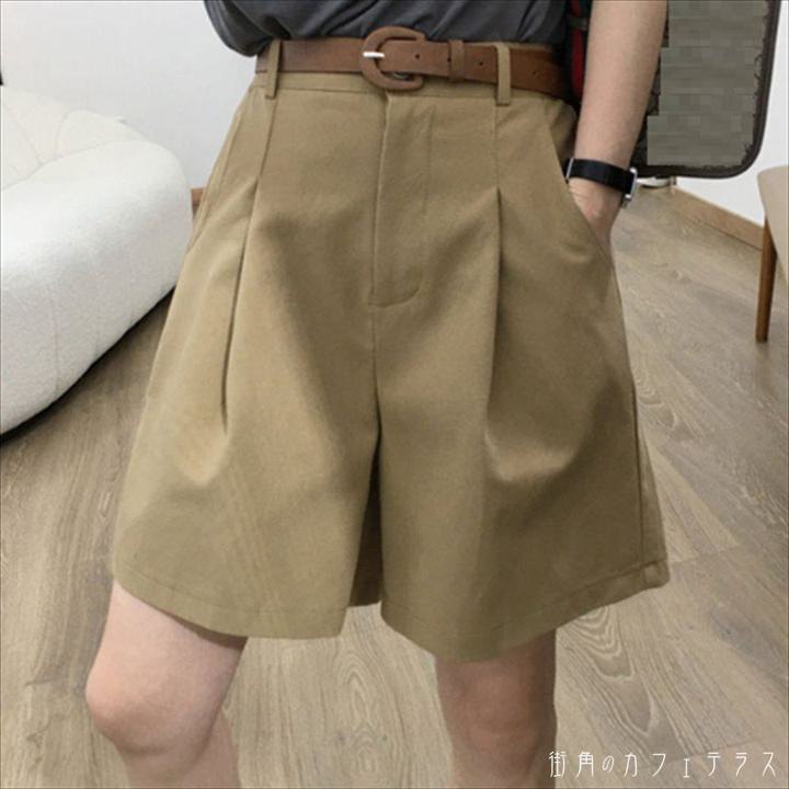 パンツ ボトムス ショートパンツ 4色 ハーフパンツ ミニ ドレープ ポケット ハイウエスト 薄手生地 かわいい 大人可愛い 大人女子 綺麗 シンプル カジュアル 上品 おしゃれ お洒落 こなれ感 ラフ コンサバ 着痩せ レディライク 無地 夏 20代 30代 40代 レディース 女性用