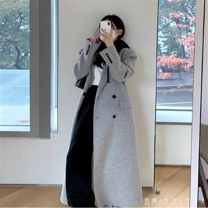 アウター 2色 ロングコート 羽織り チェスターコート ロング ロング丈 アンクル丈 マキシ丈 袖あり 長袖 Vネック フレア Aライン ポケット 厚手生地 かわいい 大人可愛い 綺麗 シンプル カジュアル 大人 おしゃれ お洒落 大人女子 こなれ感 コンサバ 定番アイテム トレンド