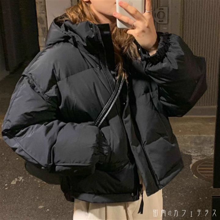 羽織り コート ジャケット 羽織り アウター ダウンジャケット 袖あり 長袖 ハイネック Aライン フレア ..