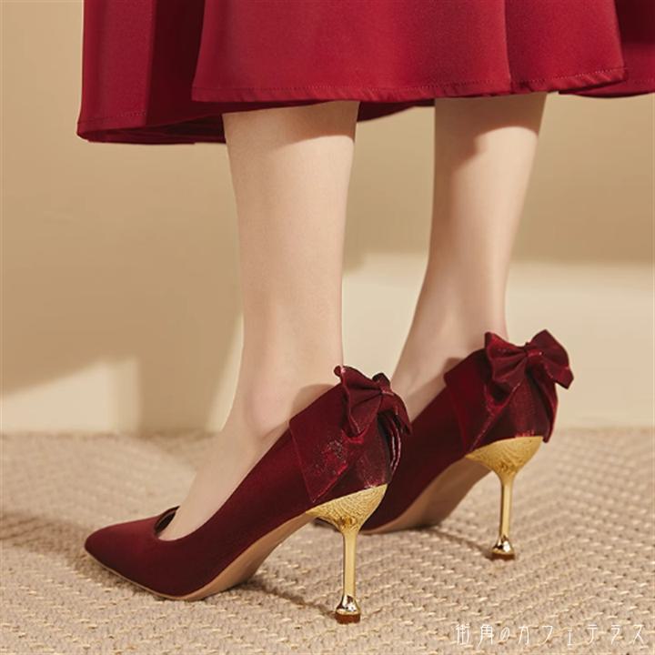 シューズ 靴 パンプス ハイヒール ピンヒール ポインテッドトゥ バイカラー リボン レトロ クラシカル エレガント 可愛い 大人可愛い きれいめ シンプル カジュアル シック コンサバ 華やか 大人 上品 おしゃれ お洒落 こなれ感 高見え 高級感 フェミン 無地 春 10代 20代