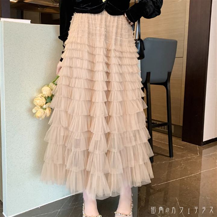 樂天商城 - スカート 3色 ロングスカート Aライン フレア ロング マキシ フリル ウエストゴム 伸縮性 ハイウエスト 薄手生地 かわいい 大人可愛い 大人女子 こなれ感 シンプル カジュアル 大人 上品 おしゃれ お洒落 ラフ コンサバ エレガント フェミニン ガーリー 無地 春 20代 30代