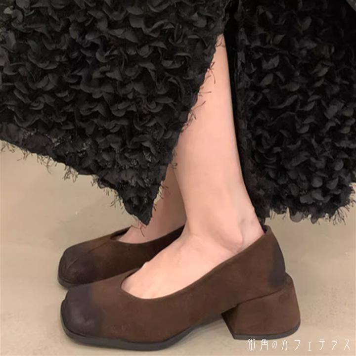 樂天商城 - シューズ 靴 パンプス 3色 ハイヒール チャンキーヒール スクエアトゥ ポインテッドトゥ PU クラシカル エレガント 可愛い 大人可愛い きれいめ シンプル カジュアル シック コンサバ 華やか 大人 上品 おしゃれ お洒落 こなれ感 高見え 高級感 無地 春 秋 20代 30代 40代