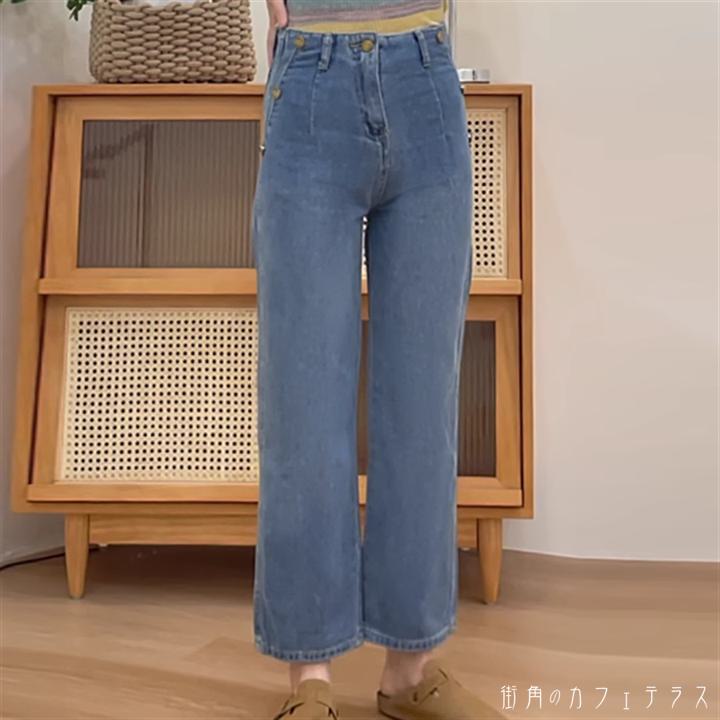 樂天商城 - パンツ ボトム ロング ポケット デニム ブルーデニム かわいい 大人可愛い 大人女子 綺麗 シンプル カジュアル 大人 おしゃれ お洒落 こなれ感 ラフ コンサバ 着痩せ ヘルシー 無地 春 夏 20代 30代 40代 レディース 女性 授業参観 お出かけ 女子会 休日 お茶会 アウトドア
