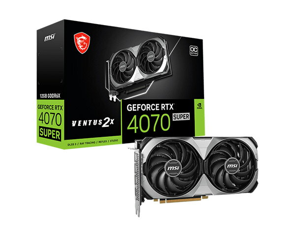 MSI GeForce RTX 4070 SUPER 12G VENTUS 2X OC ߥ եåܡ ̵