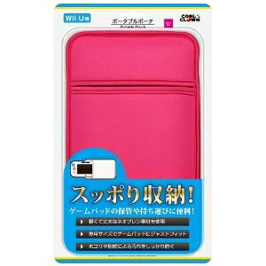 【新品】【WiiUHD】WiiUゲームパッド用 ポータブルポーチ ピンク