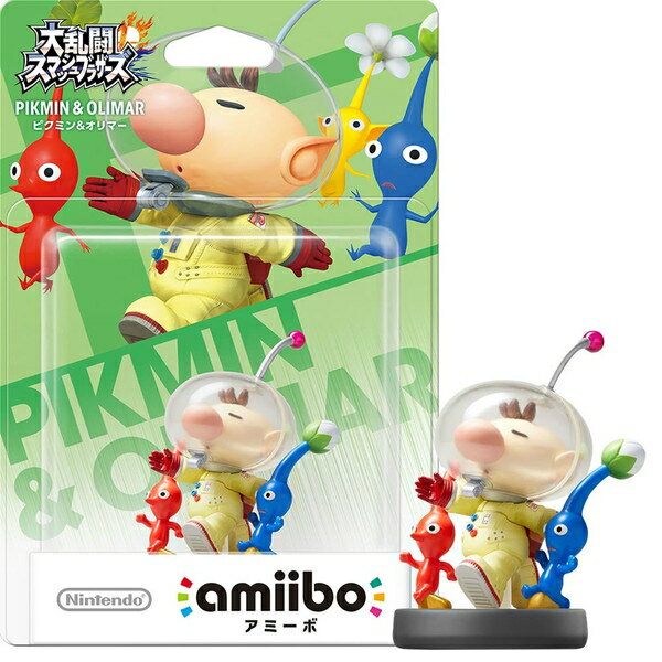 ゲームとつながり連動する、キャラクターフィギュアです。 【新品】amiibo ピクミン&オリマー(大乱闘スマッシュブラザーズシリーズ) 対応機種：Wii Uハード(WiiUHD) ジャンル：アクセサリー メーカー：任天堂 発売日：2015/07/30 JAN：4902370528947 型番：NVL-C-AABG ※対応機種を必ずご確認の上、お買い求めください。なお、商品説明文の内容は発売時の情報です。数量限定の特典（予約特典や初回特典など）は、商品名に明記されていない場合は基本的に付かないものとお考えください。新品・未開封品です。本商品はメール便での発送を承ることができません。※新品・未開封品ですが、古い商品のため、経年劣化による色あせ、日焼け、シール剥がしの跡、シュリンク破れ等のダメージがある場合もございます。本理由による交換・返品・キャンセルはお受けできませんので、あらかじめご了承の上お買い求め下さい。【発送予定の目安】ご注文から発送までに、お取り寄せのため[2〜3週間]お時間がかかります。※銀行振込・コンビニ決済の場合はご入金確認後の発送となります。※本商品は【お取り寄せ】となります。取引先の在庫状況によっては、発送予定の目安よりもお時間がかかる場合がございます。また、お取り寄せの性質上、取引先の在庫切れならびに仕入れ価格の急激な高騰等の理由により、勝手ながらご注文をキャンセルとさせて頂く場合も希にですがございます。誠に申し訳ございませんが、何卒ご了承願います。